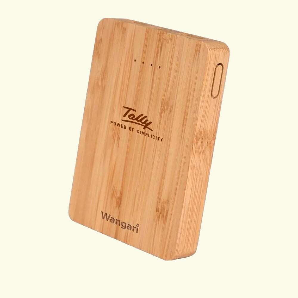 Aspen Mini 5000mAh Bamboo Power Bank-Natural Brown